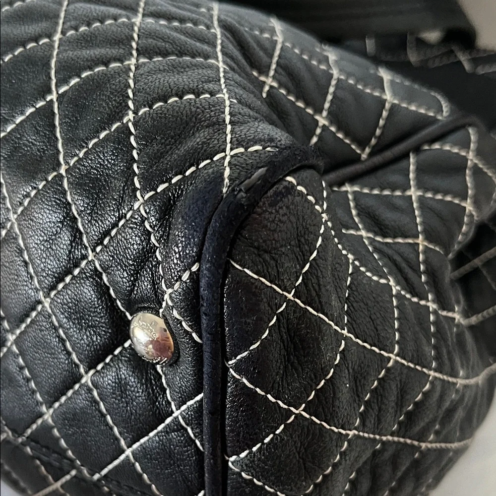 Ferragamo Black Quilted Leather Handbag - Picture 11 of 15